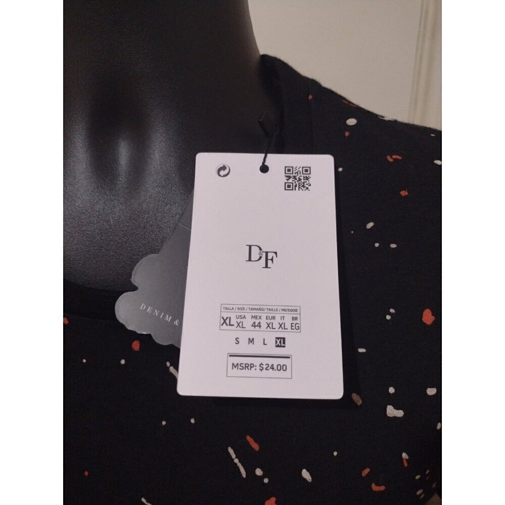 New NWT Women's Denim & Flower Ricky Singh Trick or Treat T-Shirt XL Black - Picture 3 of 10